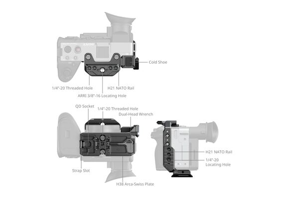 SMALLRIG 5591 Half Cage para Sony FX2