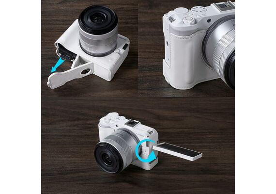 SMALLRIG 5431 Kit Meia Capa de Couro para Canon EOS R50 V - Branco