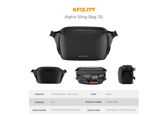 K&F CONCEPT Bolsa de Ombro 12L