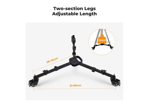 K&F CONCEPT Dolly para Tripés