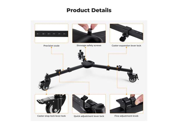 K&F CONCEPT Dolly para Tripés