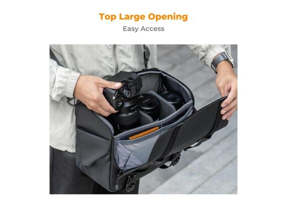 K&F CONCEPT Bolsa de Ombro Urban Wander 10L - Preto