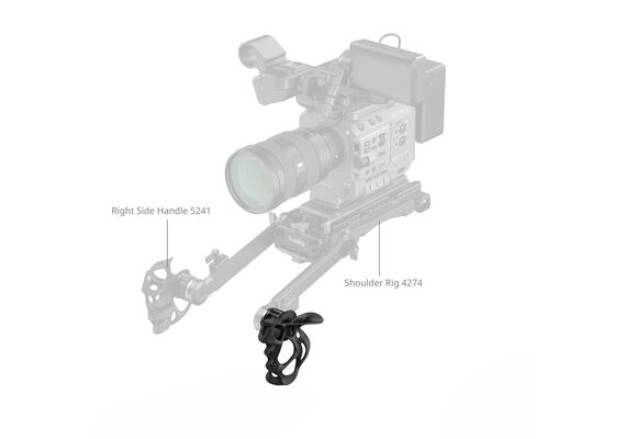SMALLRIG 5240 Punho Liquid Series com Roseta ARRI - Lado Esquerdo