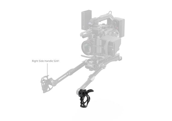 SMALLRIG 5240 Punho Liquid Series com Roseta ARRI - Lado Esquerdo