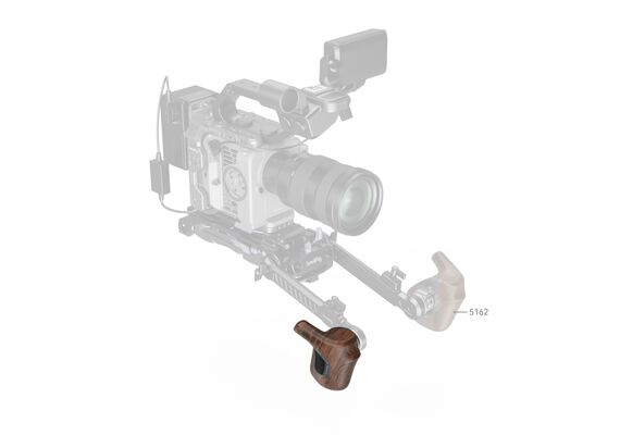 SMALLRIG 5193 Punho Wooden Series com Roseta ARRI - Lado Direito