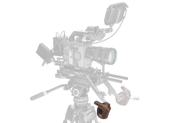 SMALLRIG 5193 Punho Wooden Series com Roseta ARRI - Lado Direito