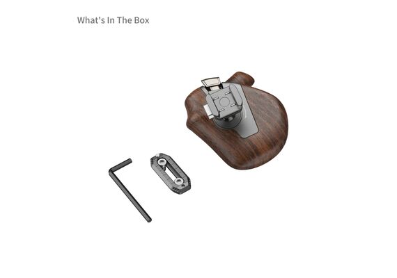 SMALLRIG 5192 Punho Wooden Series com Grampo NATO - Lado Direito
