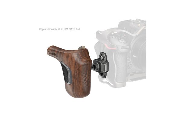 SMALLRIG 5192 Punho Wooden Series com Grampo NATO - Lado Direito