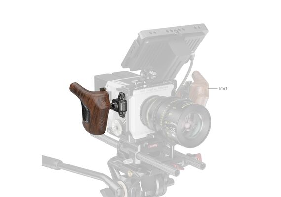SMALLRIG 5192 Punho Wooden Series com Grampo NATO - Lado Direito