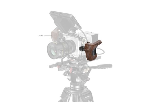 SMALLRIG 5162 Punho Wooden Series com Grampo NATO - Lado Esquerdo