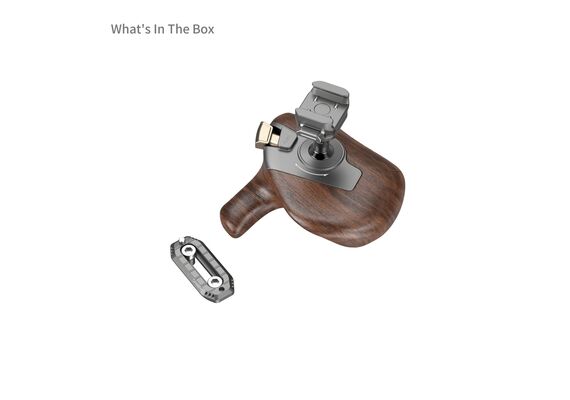 SMALLRIG 5162 Punho Wooden Series com Grampo NATO - Lado Esquerdo