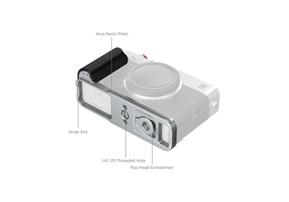 SMALLRIG 5447 L-Bracket Grip de Silicone Fujifilm E-X5 - Prata