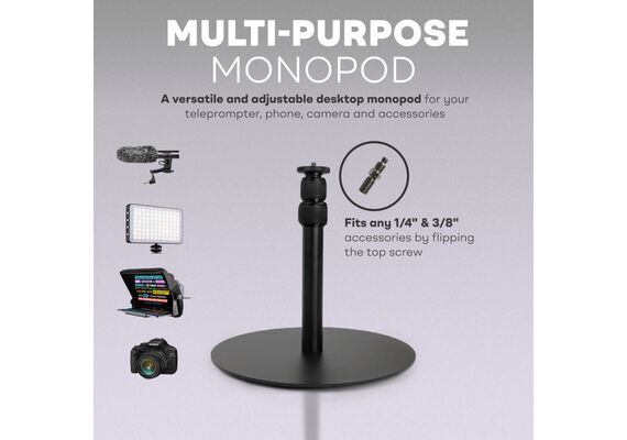 TELEPROMPTER PAD Suporte de Mesa para Teleponto EyeMeeting Desktop