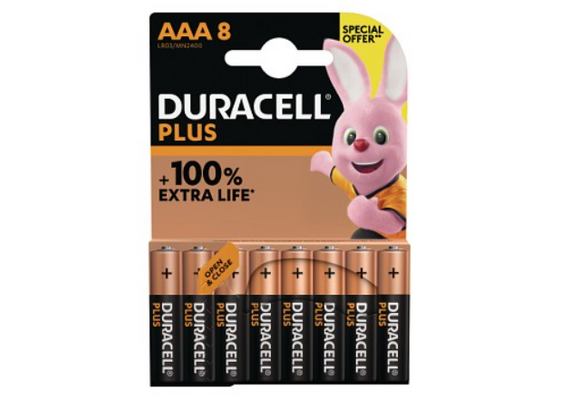 DURACELL Pack 8x Pilhas Recarregáveis AAA 750mAh