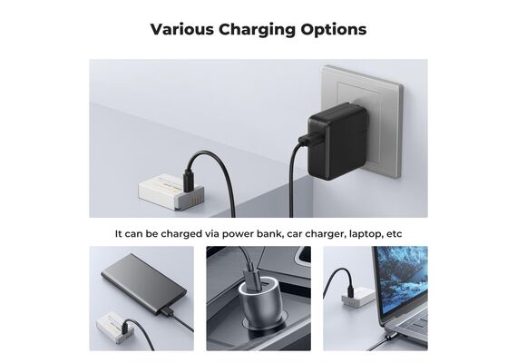 K&F CONCEPT Bateria com Carregamento USB-C LP-E17 1040mAh