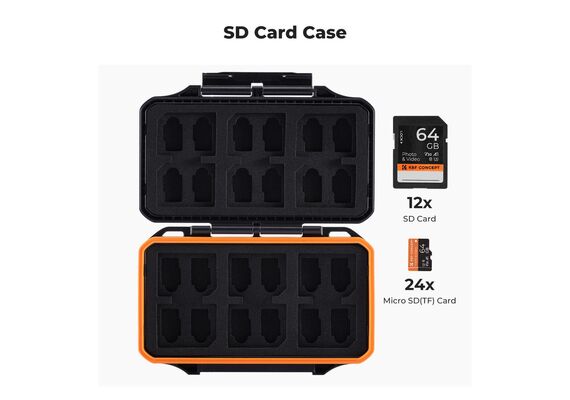 K&F CONCEPT Caixa de Armazenamento de Cartões SD e Cartões MicroSD