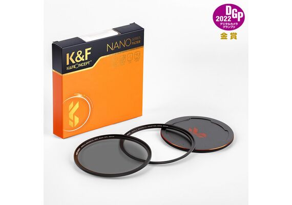 K&F CONCEPT Kit de Filtro Magnético CPL + Tampa de Proteção 62mm