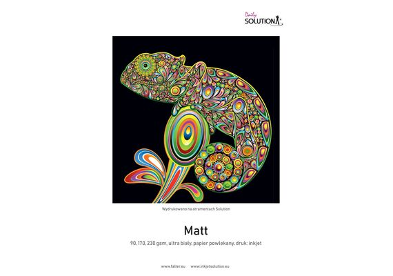 SOLUTION Papel para Impressora Jato de Tinta MATT Ultra White A3 (230g/m2) - 50 Folhas