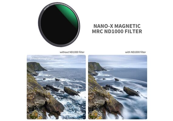 K&F CONCEPT Kit de Filtros Magnéticos UV CPL e ND1000 72mm