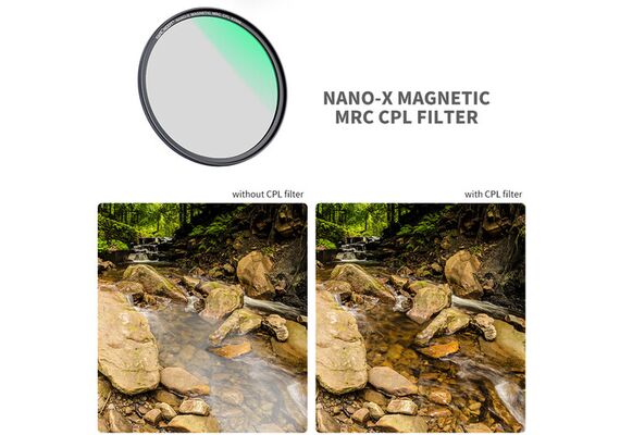 K&F CONCEPT Kit de Filtros Magnéticos UV CPL e ND1000 72mm
