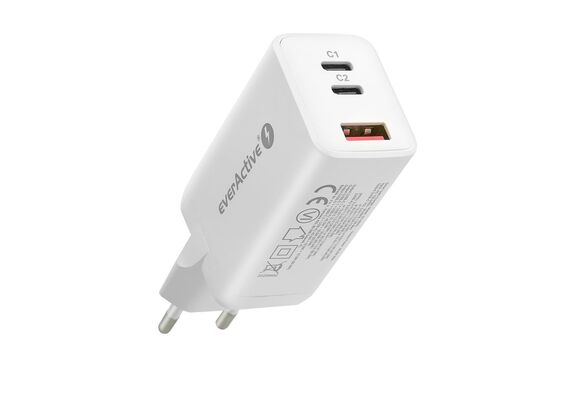 EVERACTIVE Carregador USB-A + Duplo USB-C PD 65W