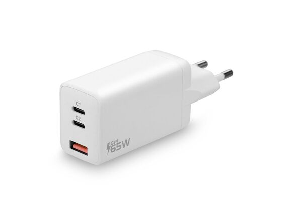 EVERACTIVE Carregador USB-A + Duplo USB-C PD 65W