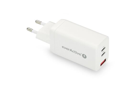 EVERACTIVE Carregador USB-A + Duplo USB-C PD 65W