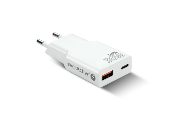 EVERACTIVE SC-380Q Adaptador AC/DC C/duas saídas USB-C 30W