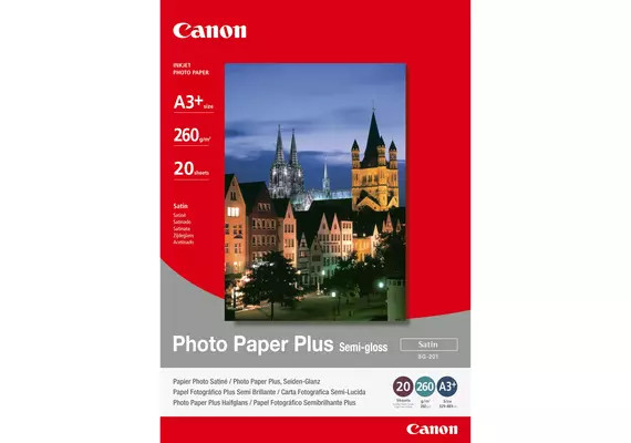 CANON Papel para Impressora Jato de Tinta Semi Brilhante SG-201 Plus A3+ - 20 folhas