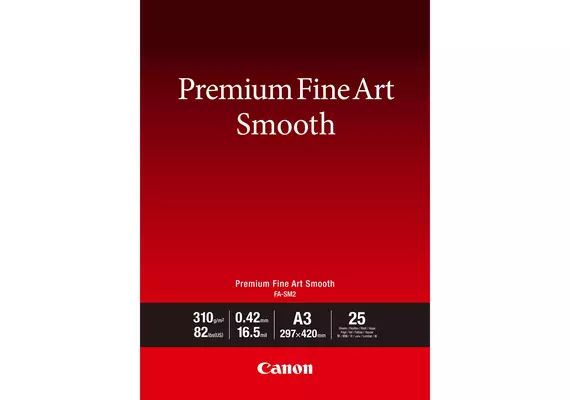CANON Papel para Impressora Jato de Tinta Premium Fine Art Smooth FA-SM2 A3 - 25 folhas