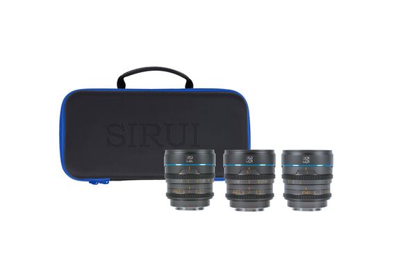 SIRUI Kit Nightwalker 24mm, 35mm, 55mm T1.2 S35 L-Mount - Cinza