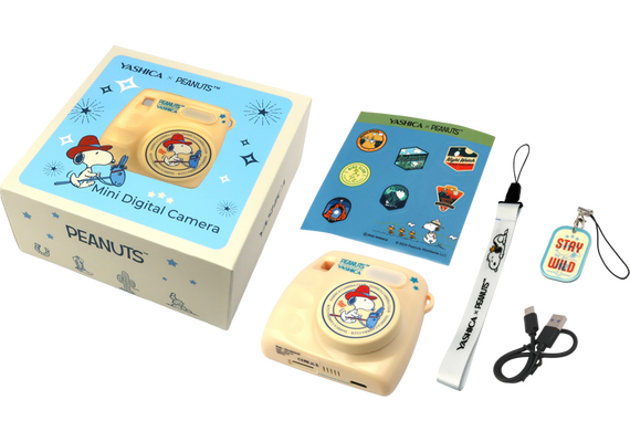 YASHICA Mini Camera Digital Peanuts - Amarelo YASHICA Mini Camera Digital Peanuts - Amarelo