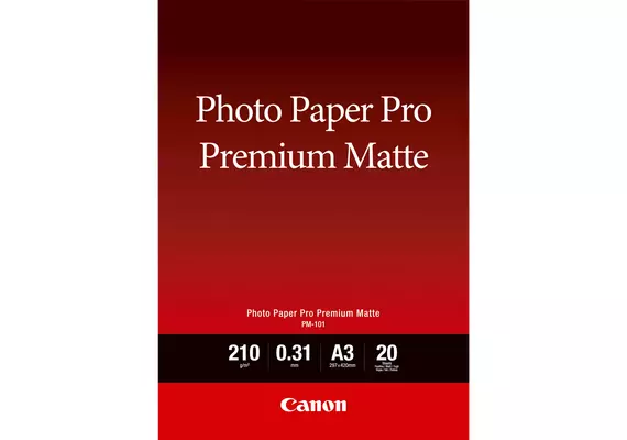 CANON Papel para Impressora Jato de Tinta Premium Mate PM-101 A3 - 20 folhas