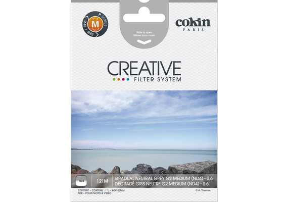 COKIN Filtro P121M Degradê Neutro Cinzento Medium ND4