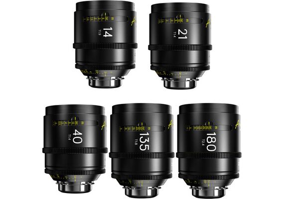 DZO FILM Kit Arles Prime 14mm, 21mm, 40mm, 135mm, 180mm PL-Mount