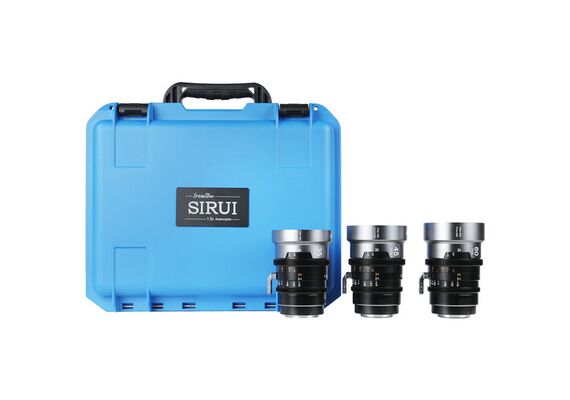 SIRUI Kit IronStar 35mm, 45mm, 60mm T1.9 Anamórficas 1.5x PL-Mount / Canon EF - Blue Flare