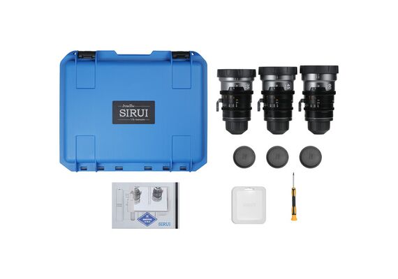 SIRUI Kit IronStar 35mm, 45mm, 60mm T1.9 Anamórficas 1.5x PL-Mount / Canon EF - Blue Flare