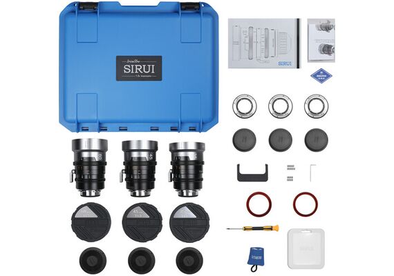SIRUI Kit IronStar 35mm, 45mm, 60mm T1.9 Anamórficas 1.5x PL-Mount / Canon EF - Neutral Flare