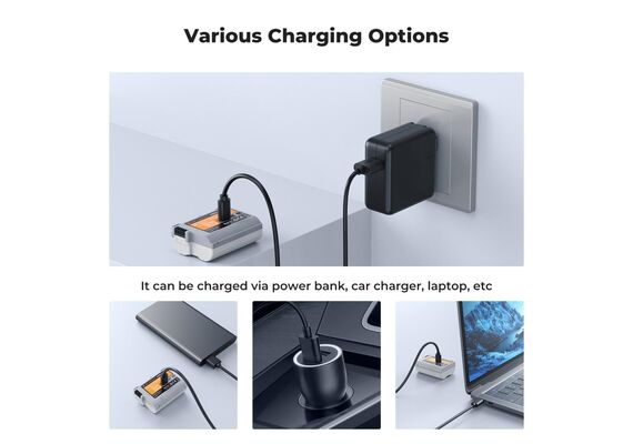 K&F CONCEPT Bateria com Carregamento USB-C EN-EL15C 2600mAh