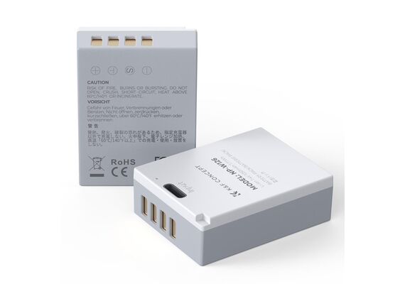 K&F CONCEPT Bateria com Carregamento USB-C NP-W126S 1050mAh