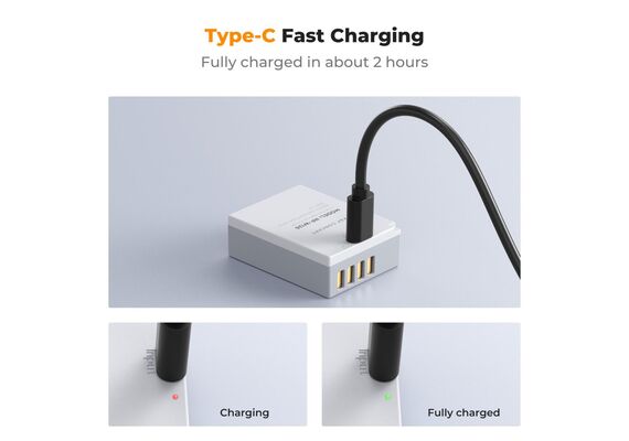 K&F CONCEPT Bateria com Carregamento USB-C NP-W126S 1050mAh
