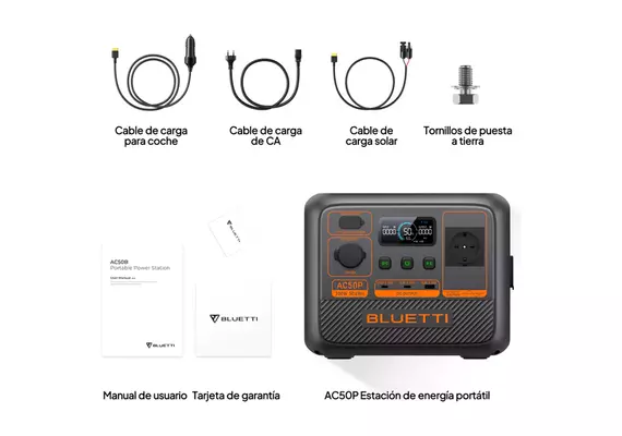 BLUETTI Powerstation Portátil AC50P 700W 504Wh