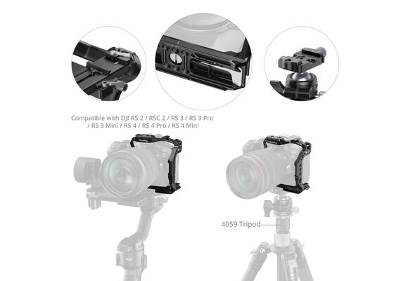 SMALLRIG 5953 HawkLock Quick Release Half Cage para Canon EOS R6 Mark III / R6 Mark II / R5 Mark II