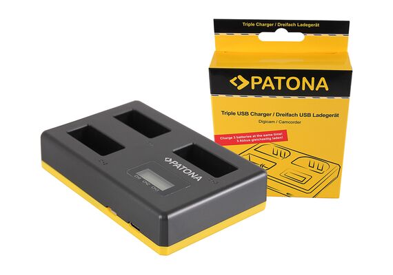 PATONA Carregador Triplo USB para Canon LP-E17