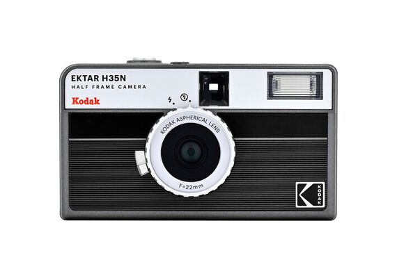 KODAK Câmera Fotográfica Analógica Half-Frame Reutilizável Ektar H35N - Preto