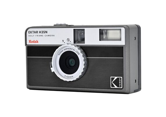 KODAK Câmera Fotográfica Analógica Half-Frame Reutilizável Ektar H35N - Preto