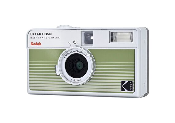 KODAK Câmera Fotográfica Analógica Half-Frame Reutilizável Ektar H35N - Verde