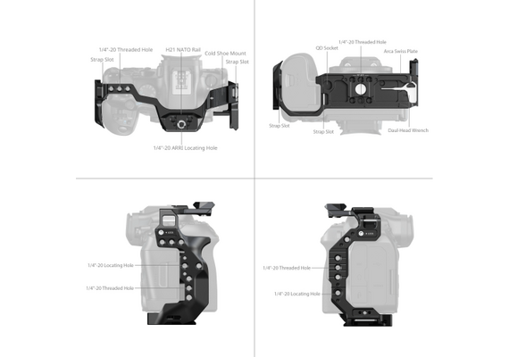 SMALLRIG 5954 HawkLock Quick Release Cage para Canon EOS R6 Mark III / R6 Mark II