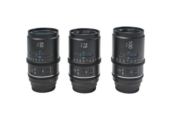 SIRUI Kit Astra Anamórfica 50mm, 75mm, 100mm T1.8 1.3x FF L-Mount Blue Flare