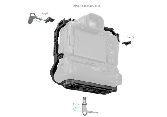 SMALLRIG 5623 Cage para Canon EOS R5 Mark II com punho de bateria BG-R20